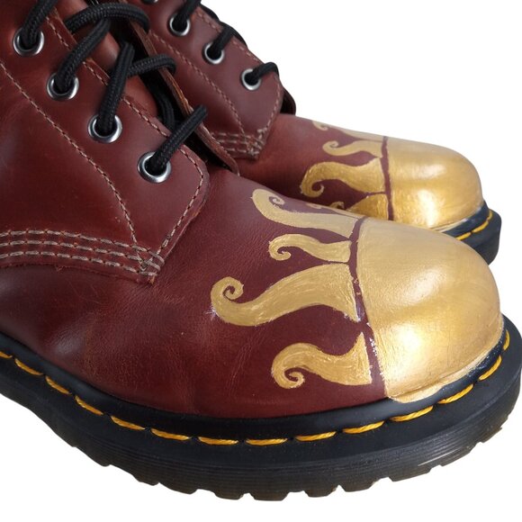 Dr Martens 1460 Serena Smooth Leather Combat Boots Size 39 US 8 Custom OOAK Sun - Picture 13 of 13
